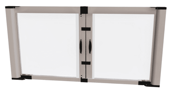 Σίτα δίφυλλη, με διαστάσεις 300x240cm, οριζόντιας κίνησης, σε λευκή απόχρωση.